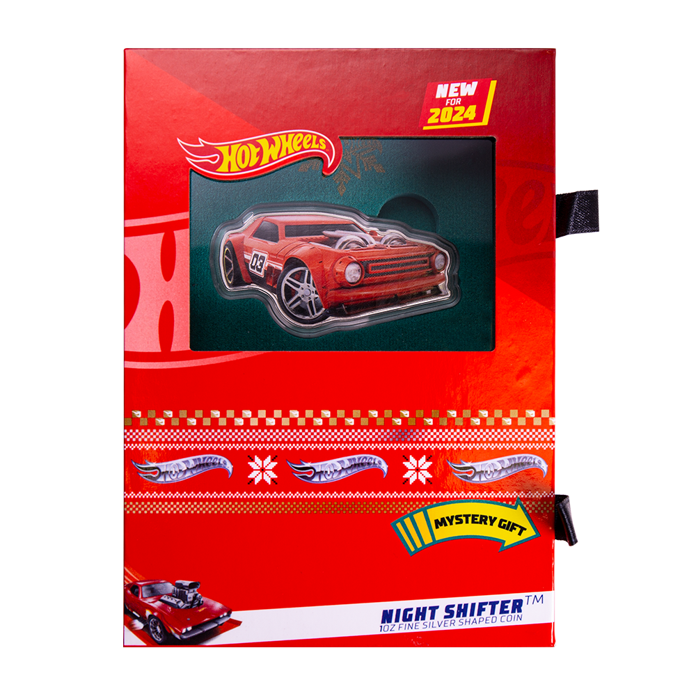 2024 $2 Hot Wheels: Night Shifter - Pure Silver Mystery Gift Holiday Set