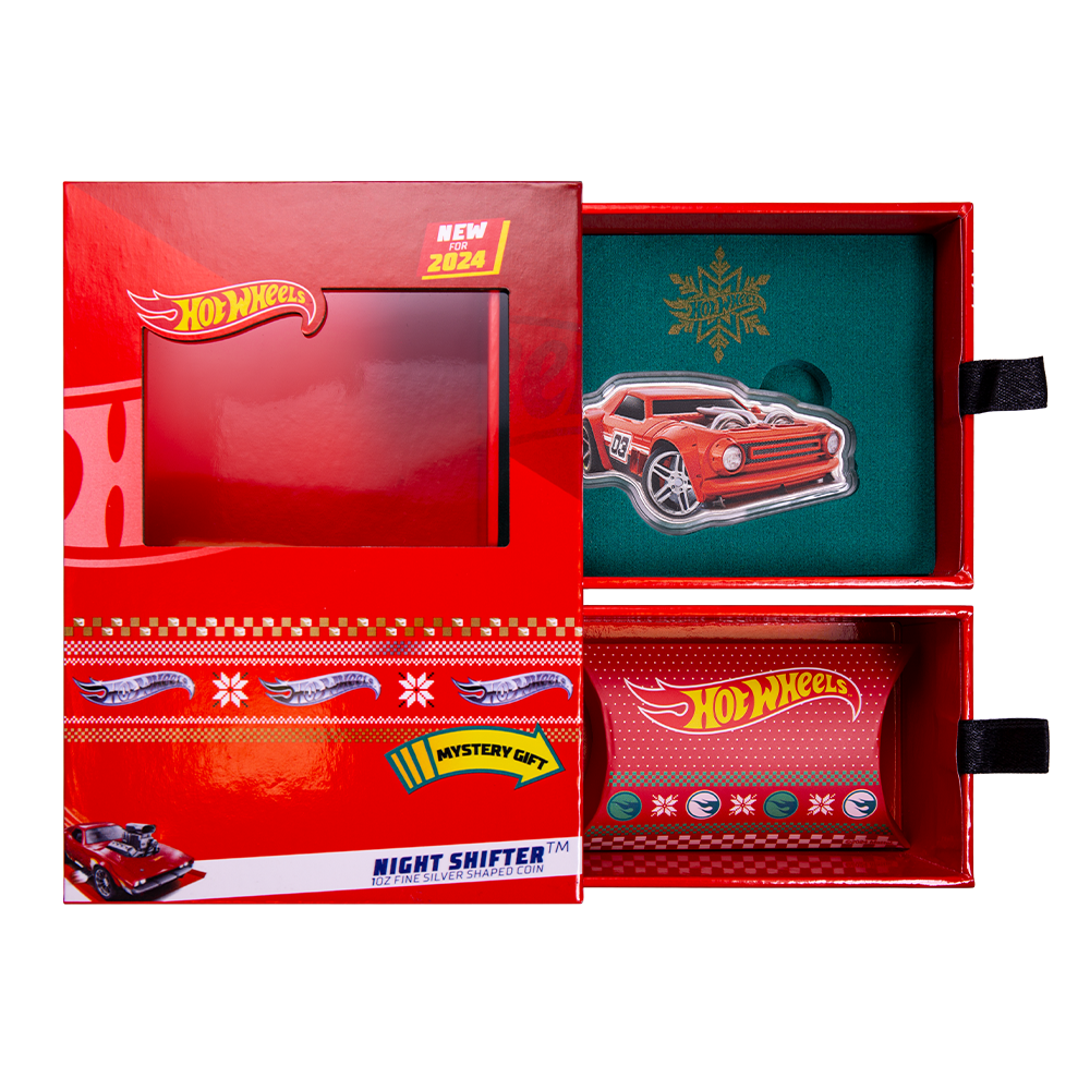 2024 $2 Hot Wheels: Night Shifter - Pure Silver Mystery Gift Holiday Set