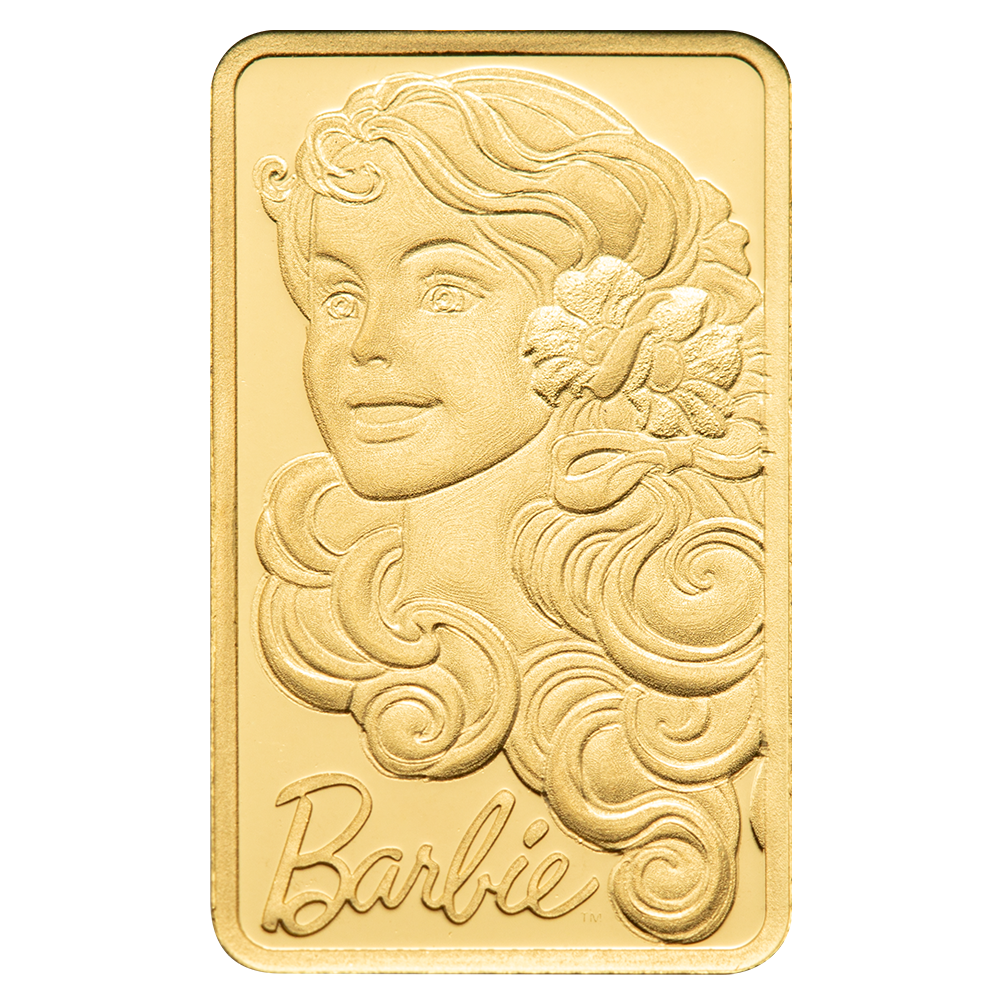 Iconic Barbie™ 1g Pure Gold Bar