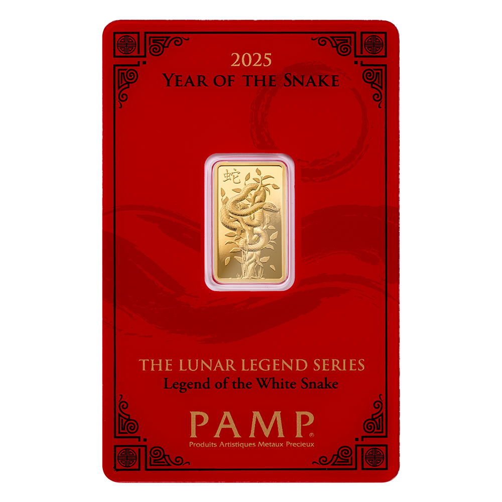 2025 Lunar Year of the Snake: Legend of the White Snake - 5g Pure Gold Bar