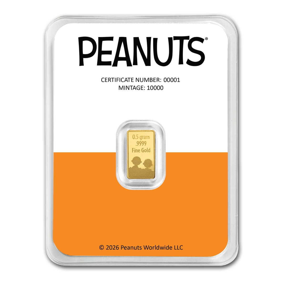 Peanuts: It's the Great Pumpkin 60th Anniversary - 0.5g Pure Gold Bar
