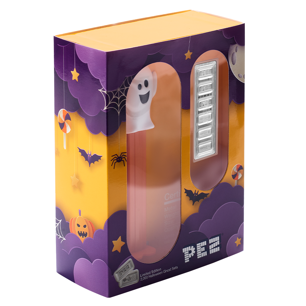 2025 PEZ® Halloween Ghost Pure Silver Gift Set