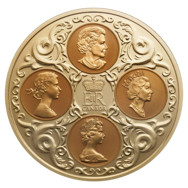 2004 $300 Quadruple Cameo Portraits - Pure Gold and Silver Coin