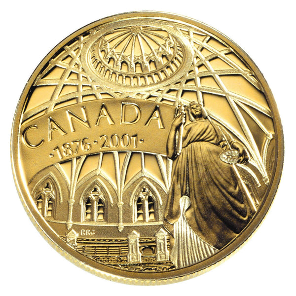 2001 $100 The Library of Parliament, 125th Anniversary - 14-kt. Gold Coin Default Title