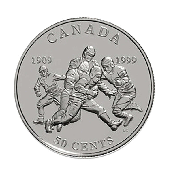 1999 50c Sports Firsts - Football - Sterling Silver Coin Default Title
