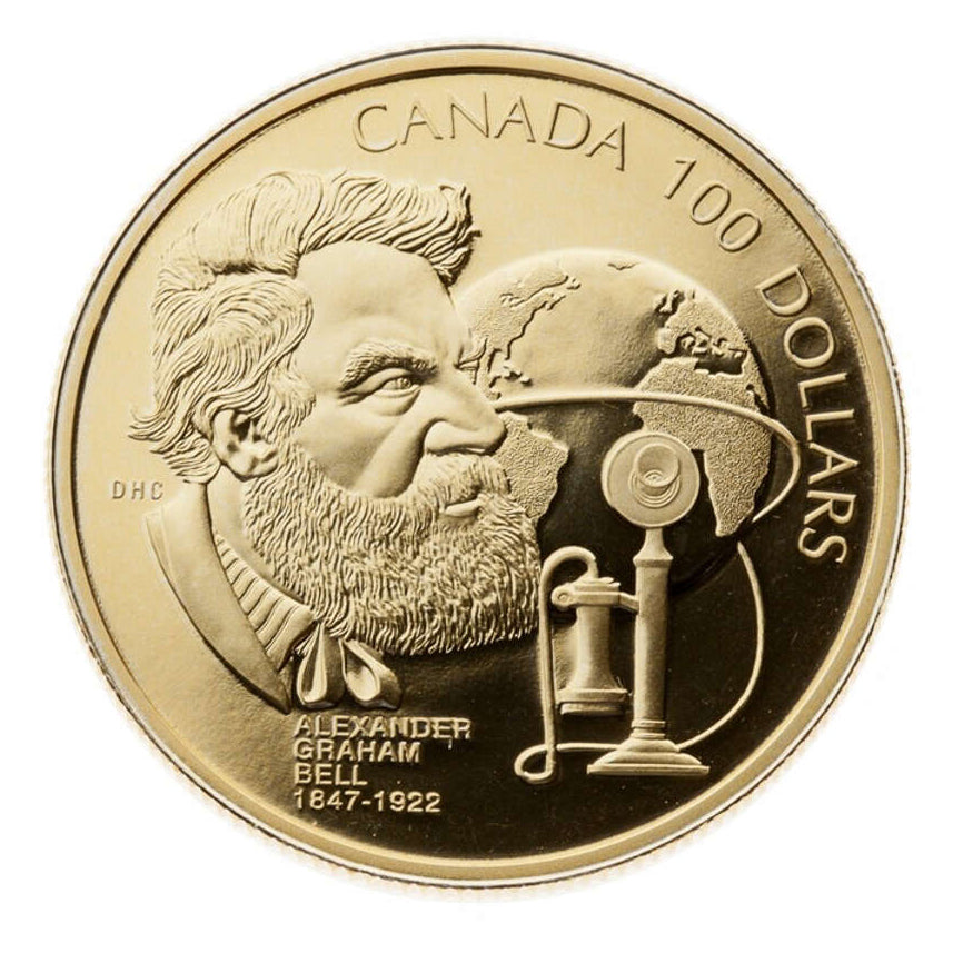 1997 $100 The Birth of Alexander Graham Bell, 150th Anniversary - 14-kt. Gold Coin