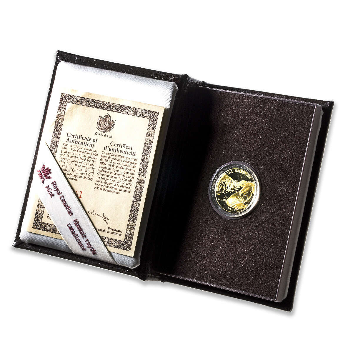 1996 $100 Klondike Gold Rush, 100th Anniversary - 14-kt. Gold Coin