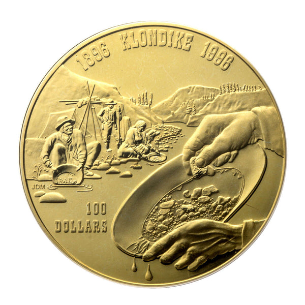 1996 $100 Klondike Gold Rush, 100th Anniversary - 14-kt. Gold Coin