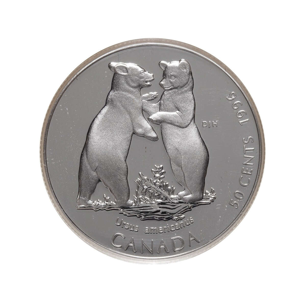 1996 50c Black Bear Cubs: Little Wild Ones - Sterling Silver Coin Default Title