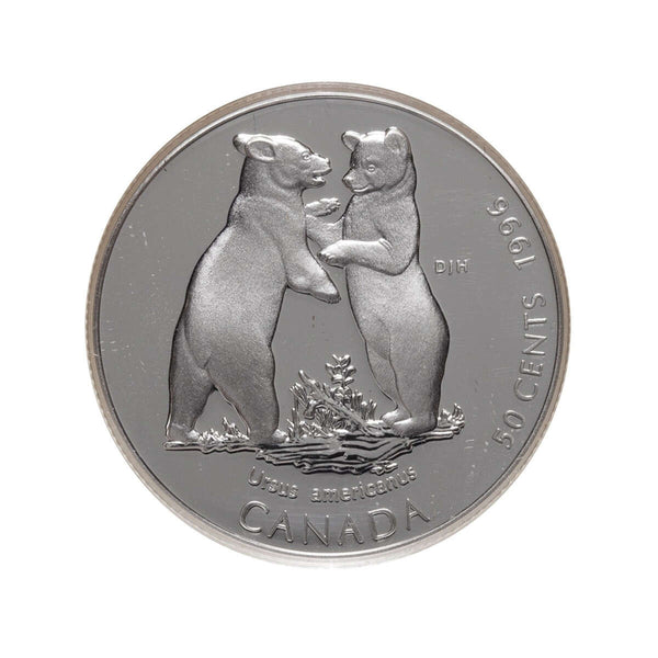 1996 50c Black Bear Cubs: Little Wild Ones - Sterling Silver Coin Default Title