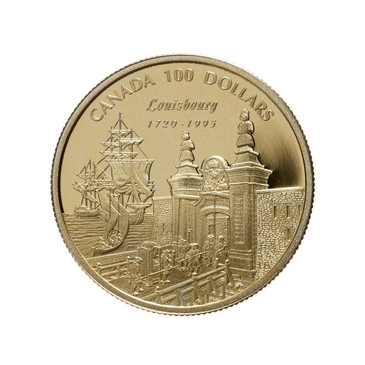 1995 $100 The Founding of Louisbourg, 275th Anniversary - 14-kt. Gold Coin Default Title