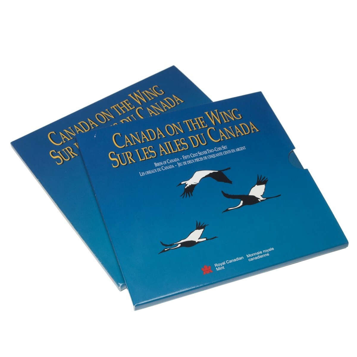 1995 50c Birds of Canada: Atlantic Puffin, Whooping Crane - Two-Coin Sterling Silver Set Default Title