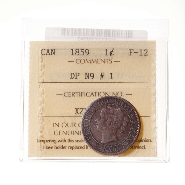 1 cent 1859 Narrow 9 DP#1  ICCS F-12 Default Title