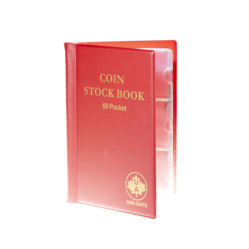 Coin Stock Book (60 Pocket) Red