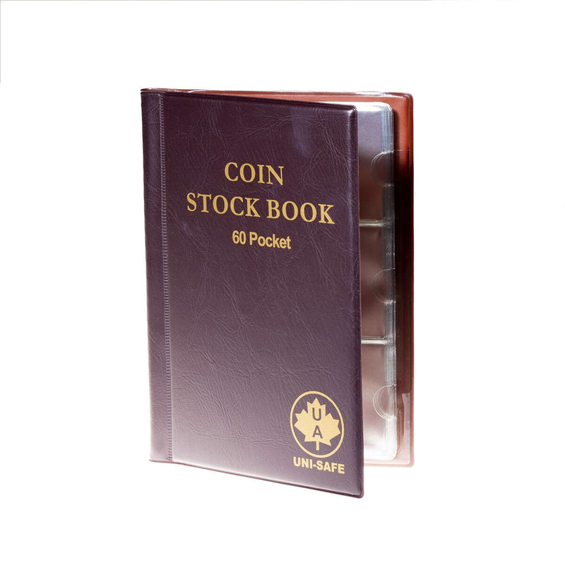 Coin Stock Book (60 Pocket) Brown