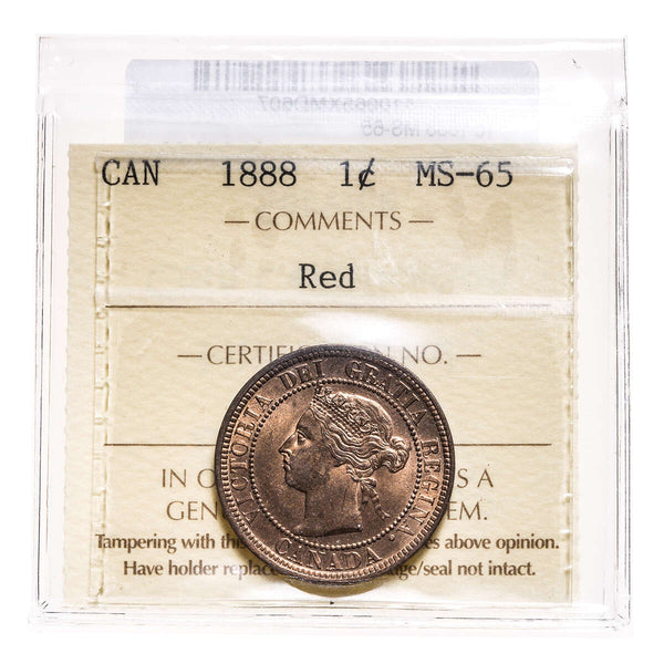 1 cent 1888 Red Obv 2 ICCS MS-65 Default Title