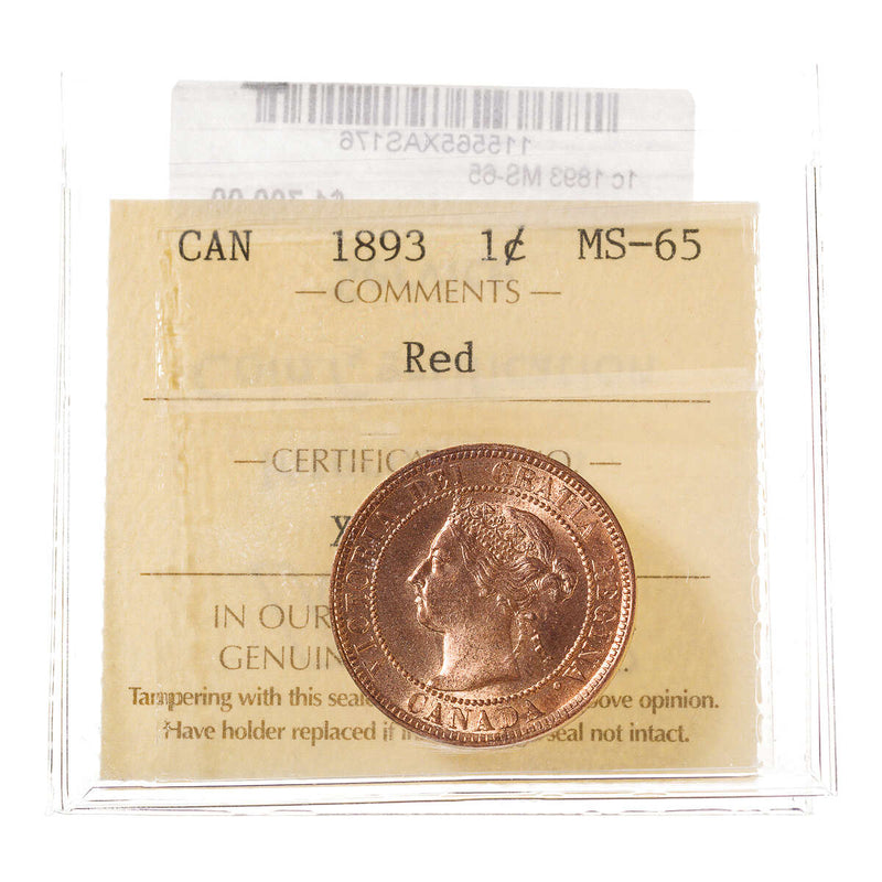 1 cent 1893  ICCS MS-65 Default Title