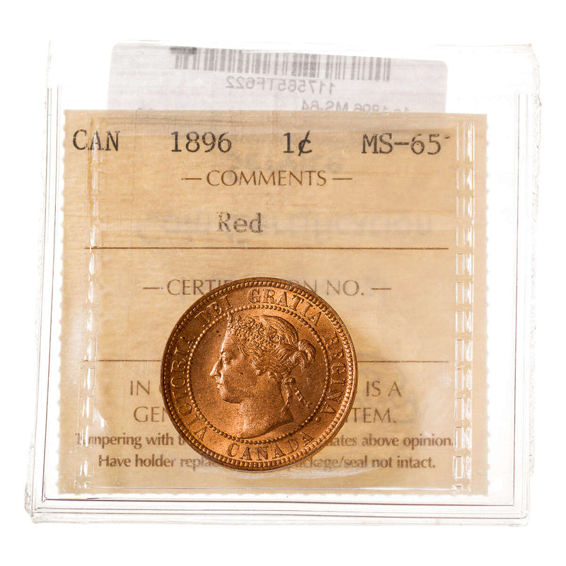 1 cent 1896  ICCS MS-65 Default Title