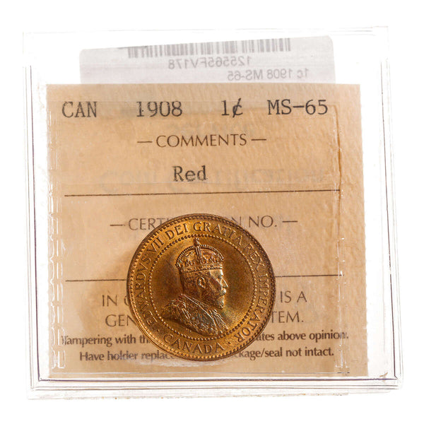 1 cent 1908  ICCS MS-65 Default Title