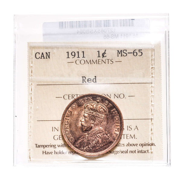 1 cent 1911 Red ICCS MS-65 Default Title