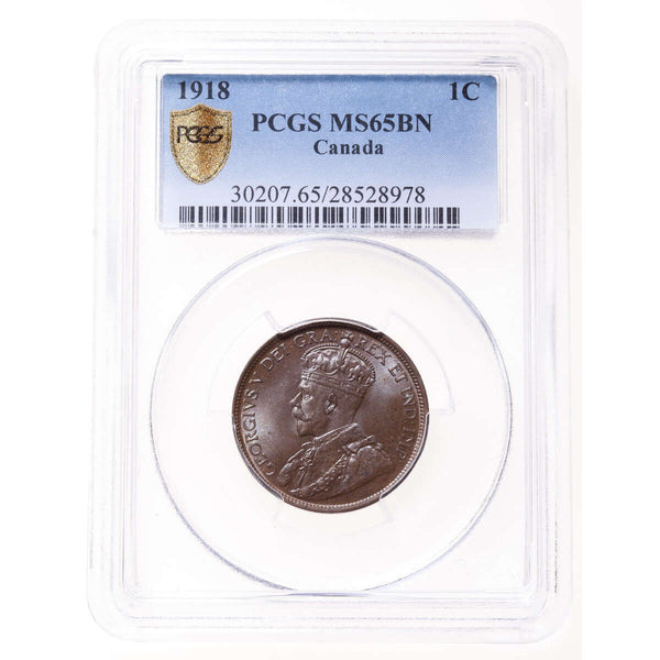 1 cent 1918 Brown PCGS MS-65