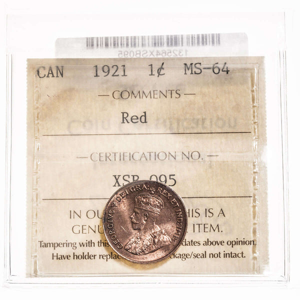 1 cent 1921 Red ICCS MS-64 Default Title