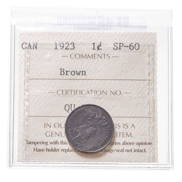 1 cent 1923 Brown ICCS SP-60 Default Title