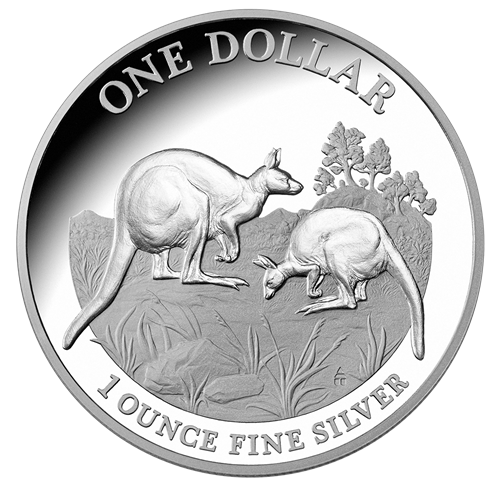 2014 $1 Kangaroo Series: Explorers' First Sightings - Pure Silver Coin