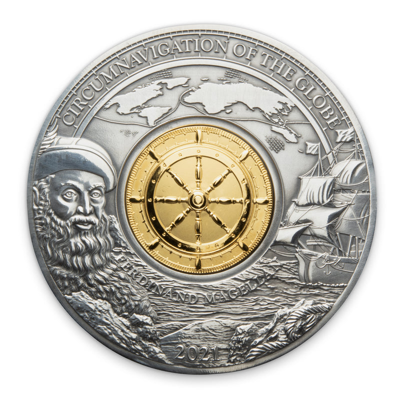 2021 $5 Circumnavigation of the World: Ferdinand Magellan - Pure Silver Coin