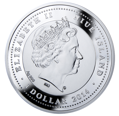 2014 $1 Endangered Animal Species: Mountain Gorilla - Pure Silver Coin