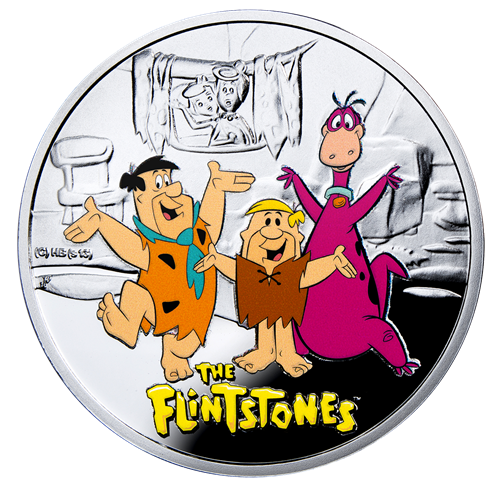 2014 $1 Cartoon Characters: The Flintstones - Sterling Silver Coin