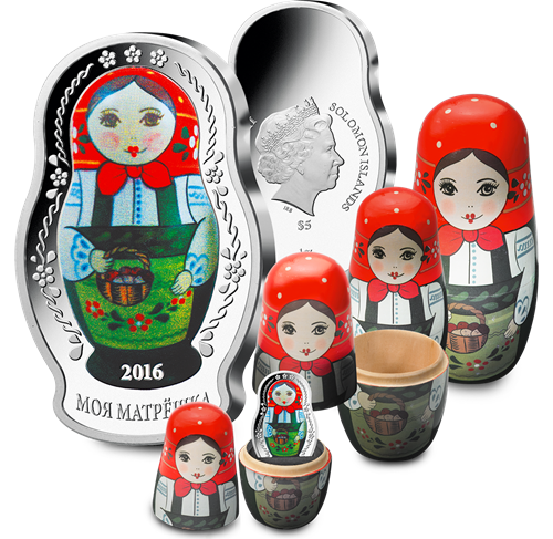 2016 $5 Matryoshka Doll - Pure Silver Coin