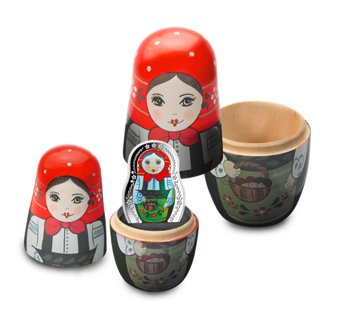 2016 $5 Matryoshka Doll - Pure Silver Coin