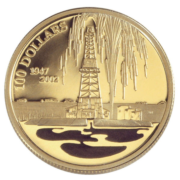 2002 $100 Canada's Oil Industry - Gold & Silver Coin Default Title