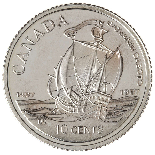 1997 10c Caboto's First Transatlantic Voyage, 500th Anniversary - Sterling Silver Coin Default Title