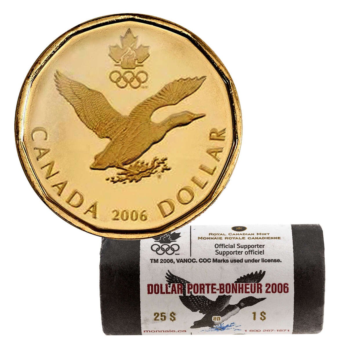 2006 $1 Lucky Loonie Coin Roll Default Title