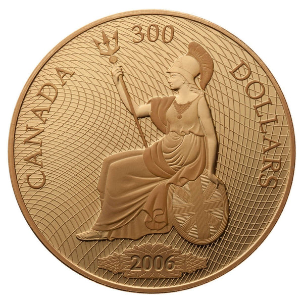 2006 $300 1900 Shinplaster Vignette of Britannia - 14-kt. Gold Coin