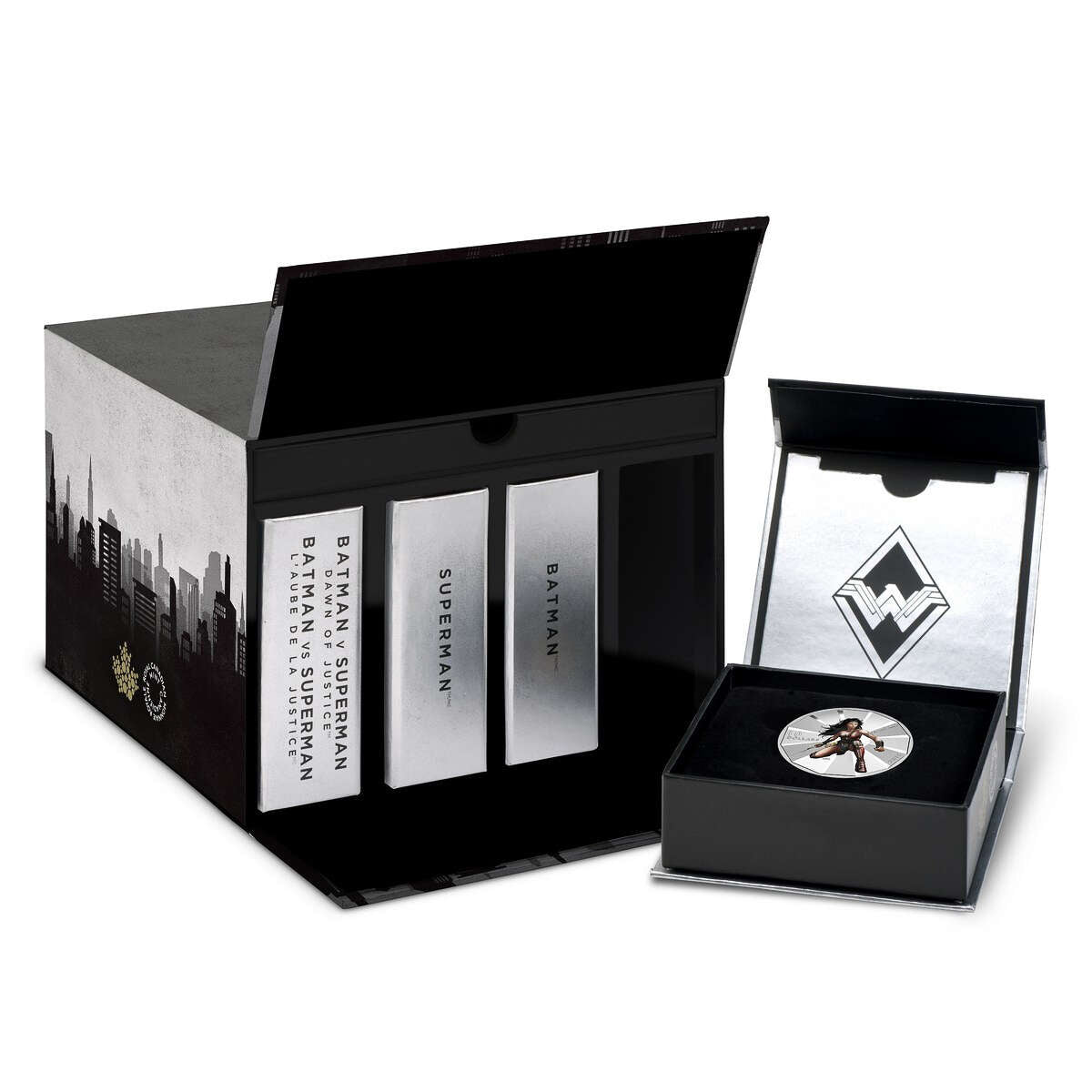 2016 $10 <i>Batman v Superman: Dawn of Justice<sup>TM</sup></i> - Pure Silver 4-Coin Set with Display Box Default Title