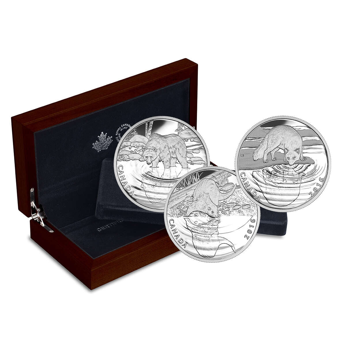 2016 $10 Reflections of Wildlife - 3 Coin Pure Silver Set Default Title