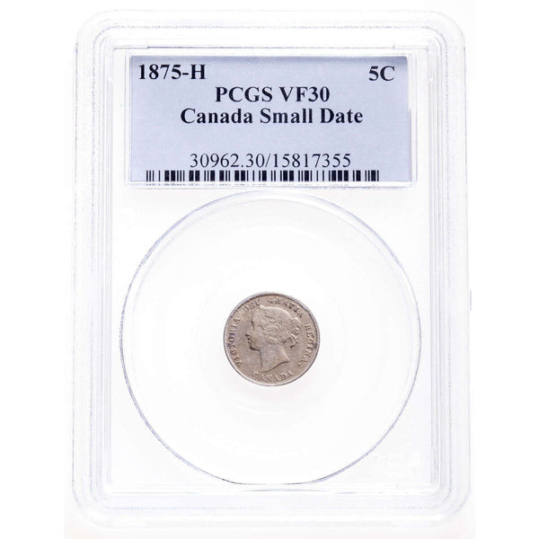 5 cent 1875H SD PCGS VF-30 Default Title