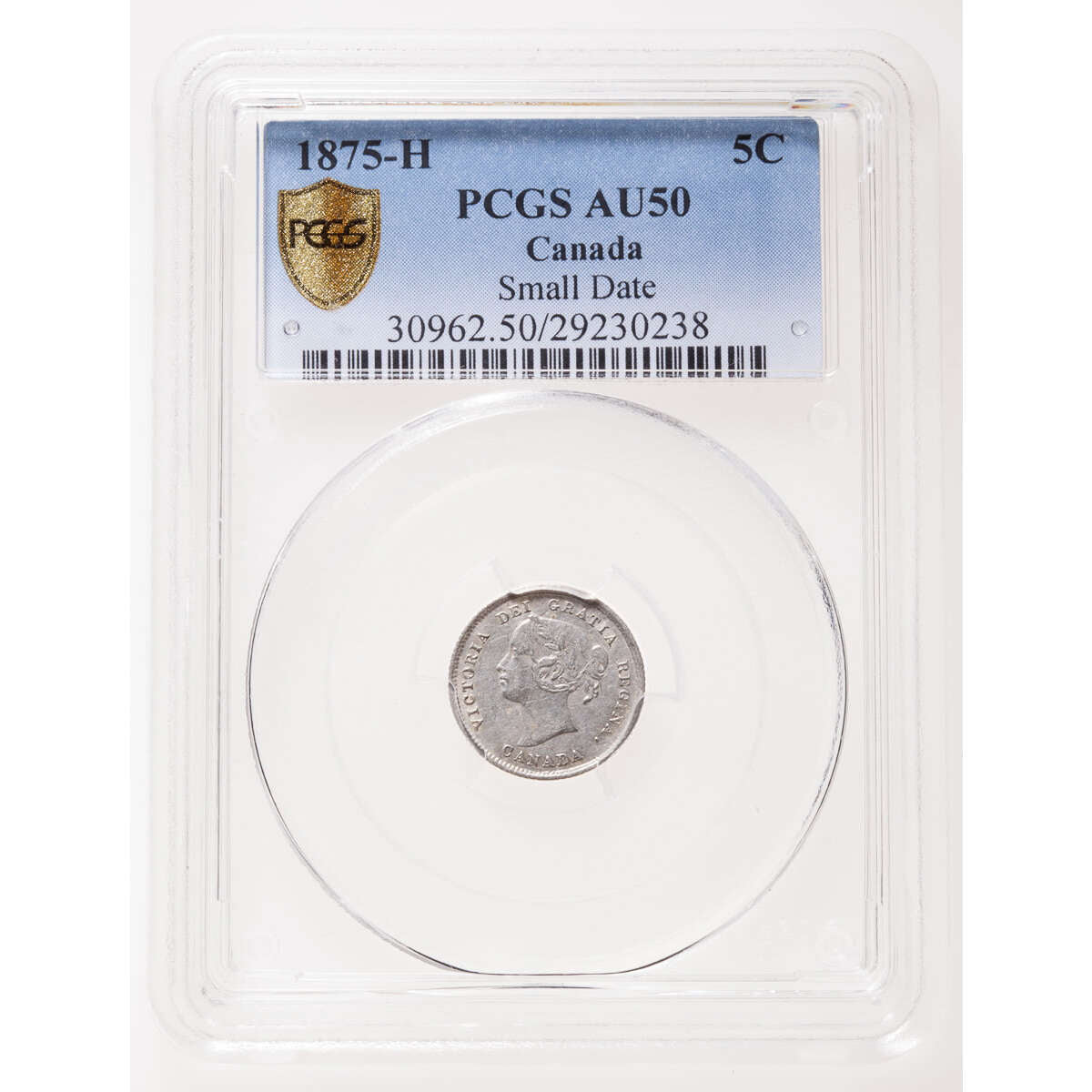 5 cent 1875H Small Date PCGS AU-50 Default Title