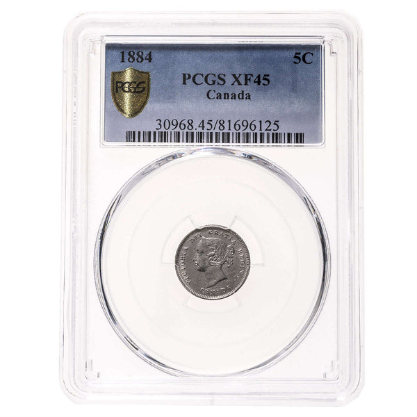5 cent 1884 Near 4 PCGS EF-45 Default Title