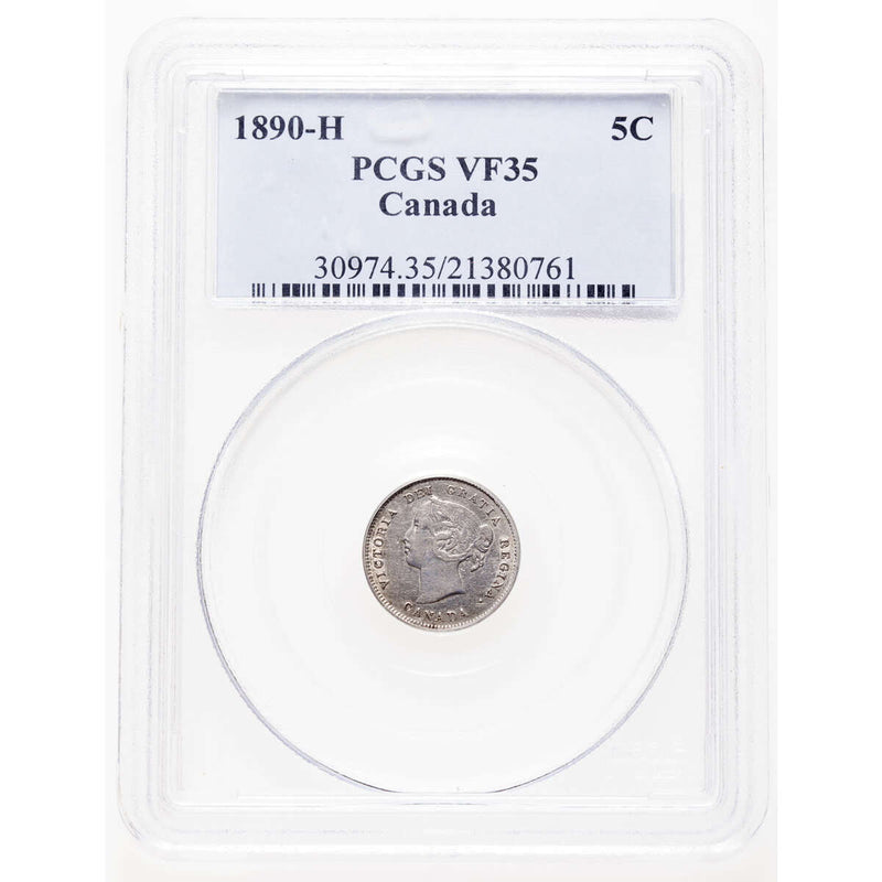5 cent 1890H  PCGS VF-35 Default Title