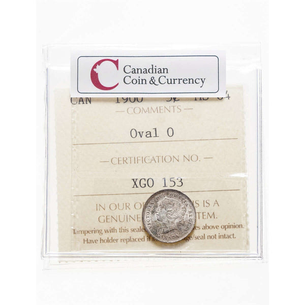 5 cent 1900 Sm Date Oval O ICCS MS-64 Default Title