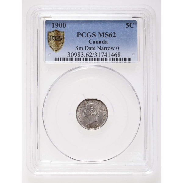5 cent 1900 Sm Date Oval O PCGS MS-62 Default Title