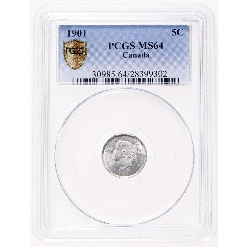5 cent 1901  PCGS MS-64 Default Title