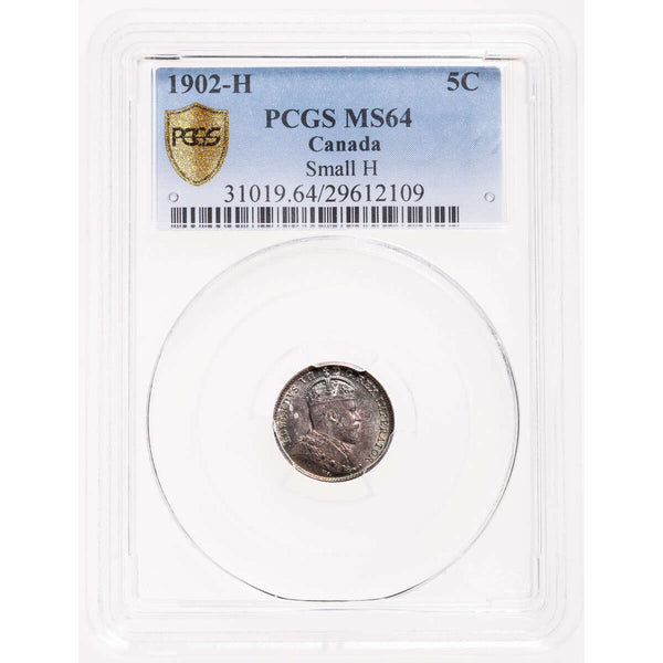 5 cent 1902H Small H PCGS MS-64 Default Title
