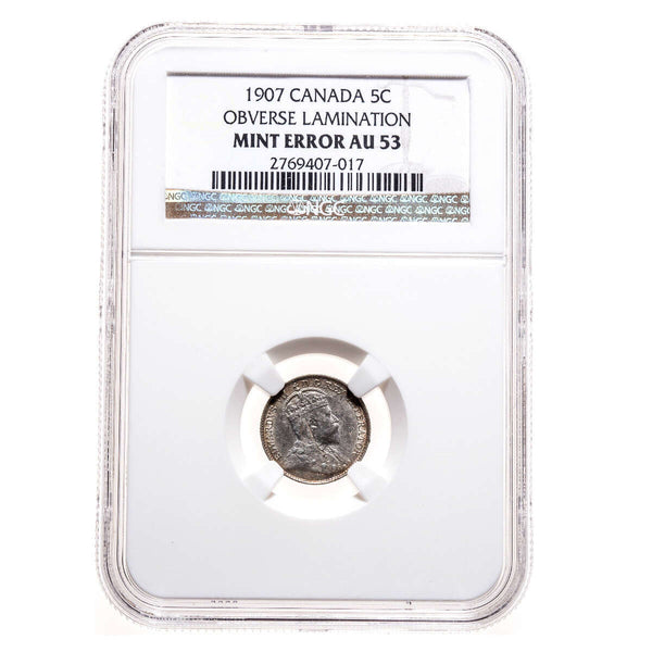 5 cent 1907 Mint Error NGC AU-53 Default Title