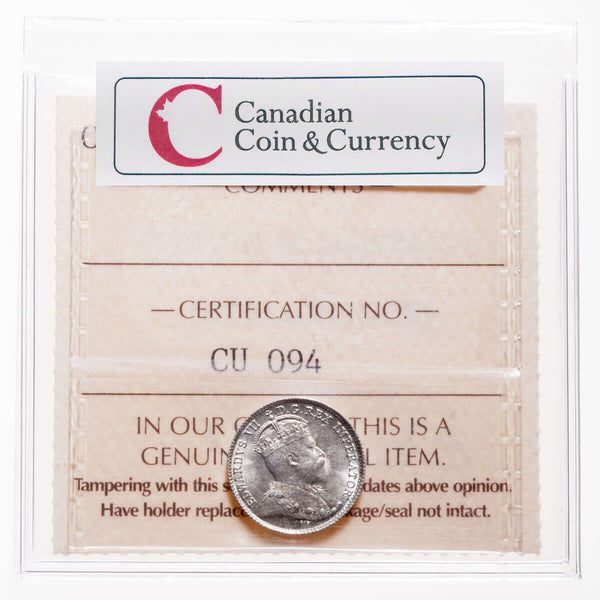 5 cent 1907 Narrow Date ICCS MS-65 Default Title
