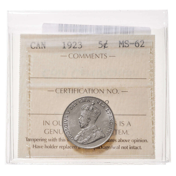 5 cent 1923  ICCS MS-62 Default Title